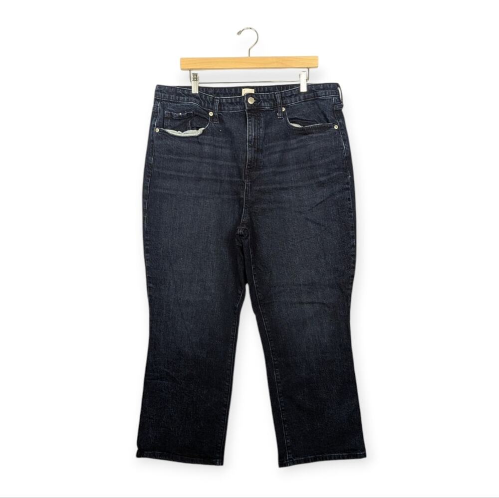 A New Day Dark Wash Mid Rise Cropped Jeans Size 16